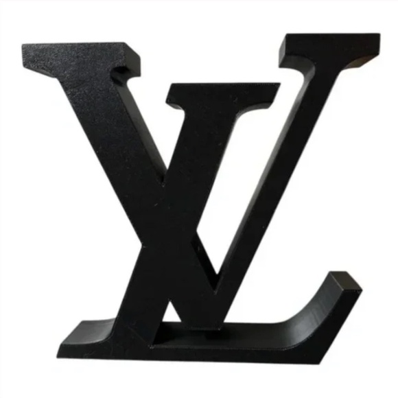 3D Print Other - Rare LARGE 8.5" Black LV Art Decor